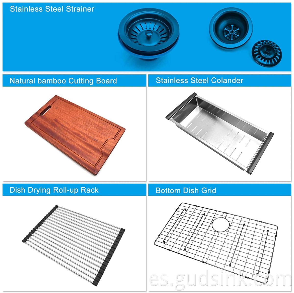 stainless steel sink with draining board